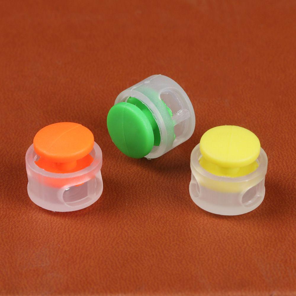 10pcs 17*16mm 7mm Hole Double Holes Plastic Stopper Apparel Shoelace Toggle Clip Cord Lock Bean