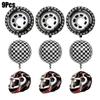 9-Piece Set, 3 Tires + 22inch Black and White Checkered Balloons + 3 Helmet Aluminum Foil Balloons, Very Suitable for Birthday Party Decora