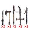 MOC Military Building Blocks Medieval Soldiers Knight Figures Weapons Accessories Witc Hat Helmet Shield Spear DIY Brick Toy T10