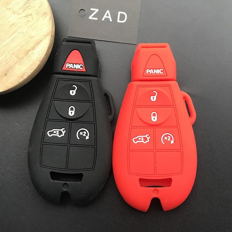 ZAD Silicone Car Key Cover Case for Jeep Grand Cherokee Compass Patriot for Fiat Chrysler   300 for Dodge JCUV Ddart Car Styling