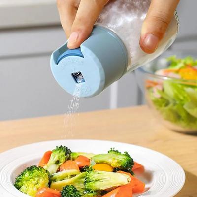 Seasoning Jar Refillable Salt Dispenser Pepper Spices Quantitative Control Salt Bottle Household Kitchen Seasoning Bottle