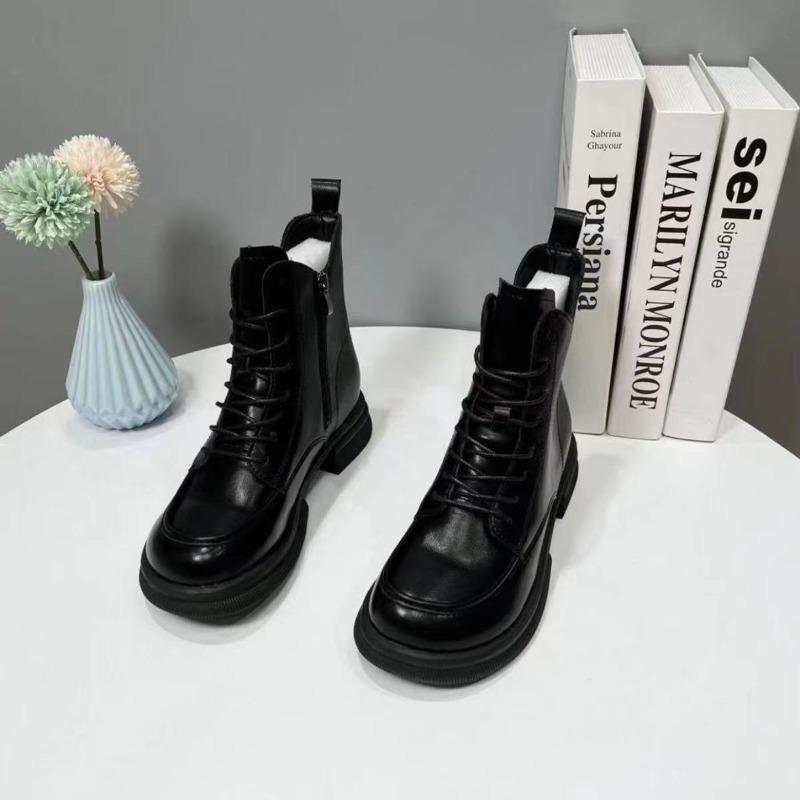 

Жіночі черевики Мартін, короткі шнурівки, нові весняно-осінні одинарні черевики, зимові оксамитові, на середньому каблуці, на товстій підошві, короткі черевики 40