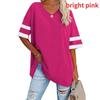 Women's Striped T-Shirt V-Neck T-Shirt Half Sleeve Comfort Top