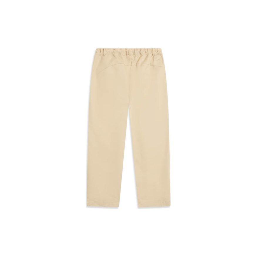 Li Ning Sports Lifestyle Jednokolorowe Spodnie Casual z Logo i Napisem ze Średnim Stanem Męskie Spodnie Mleczno-Brązowe AKXT789-2