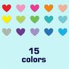 Multicolor Heart Sticker 1/2Inch Colorful Heart Sealing Sticker Adhesive Wrapping Label For Scrapbooking and Packaging