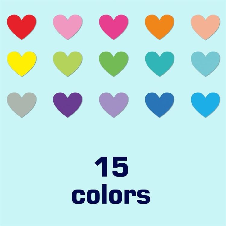 Multicolor Heart Sticker 1/2Inch Colorful Heart Sealing Sticker Adhesive Wrapping Label For Scrapbooking and Packaging