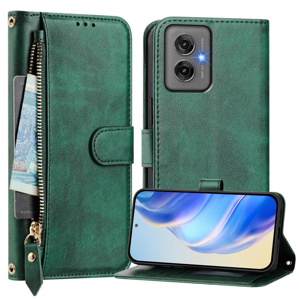 Custodia Portafoglio in Pelle di Lusso per Telefono Motorola Moto G86 G56 G06 G75 G55 G35 G15 G05 Flip Cover