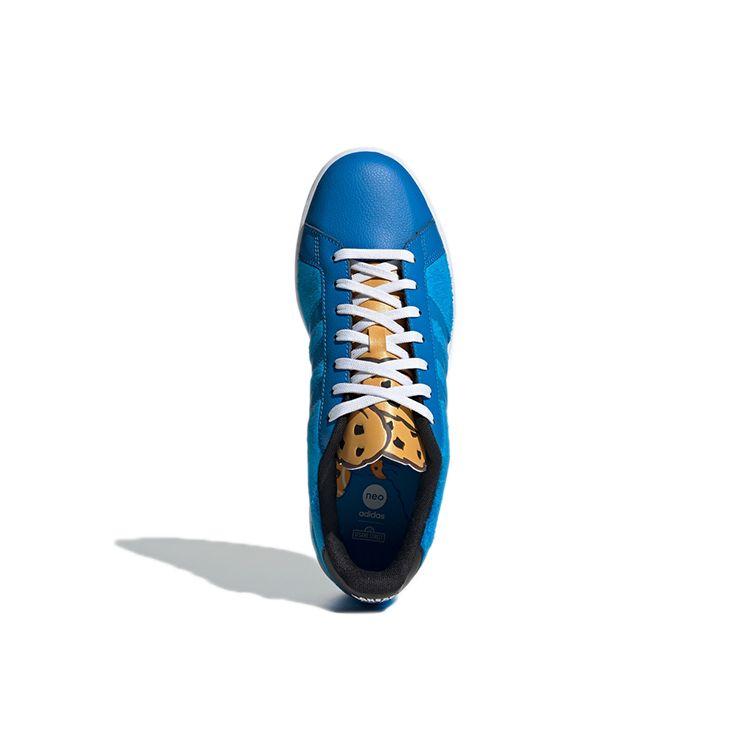 Adidas Sesame Street X  Neo Grand Court Casual Slip-Resistant Durable Lightweight Low-Top Sneakers Unisex Sneakers Blue Black GX3691