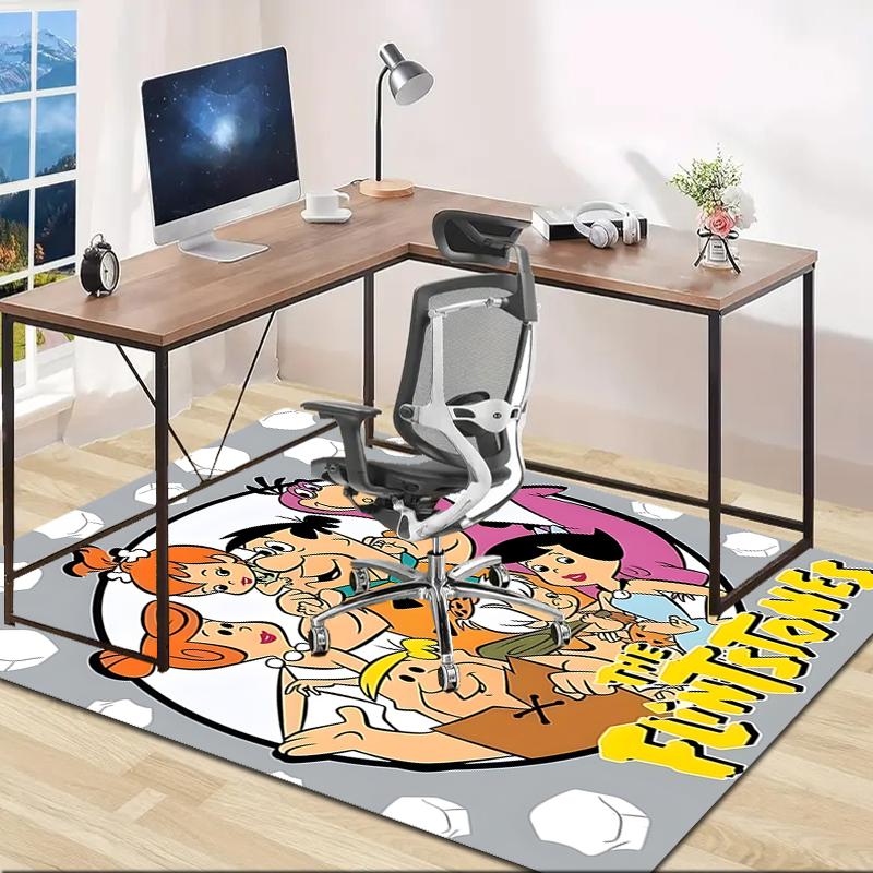 1pc Flintstone Design Area Rug - Non-Slip, Soft & Cozy Floor Mat for Living Room, Bedroom, Office - Indoor/Outdoor Decorative Carpet