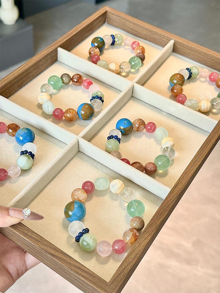 Women's Original Design Natural Crystal Agate Beaded Bracelet