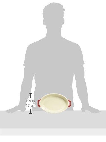 Staub "Oval Dish Cherry" 23cm Ceramic Gratin Dish, Oven and Microwave Safe [Official Japanese Product] Dish 40508-606