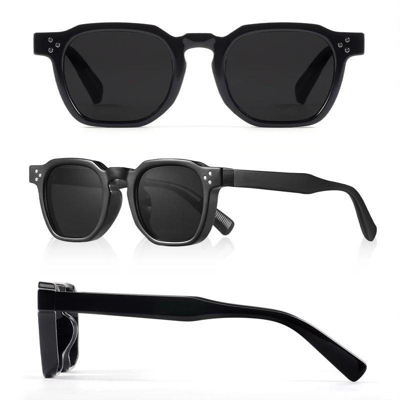  Square Rivets Sunglasses for Women Men Vintage Trend Trending Sun Glasses Ladies Beach Shades Male Female UV Protection