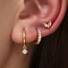 New Arrivals Leaderboard Women's Fashion Loop Single Ear Set Earrings European and American Style Fashionable Women's Copper Stud Earrings