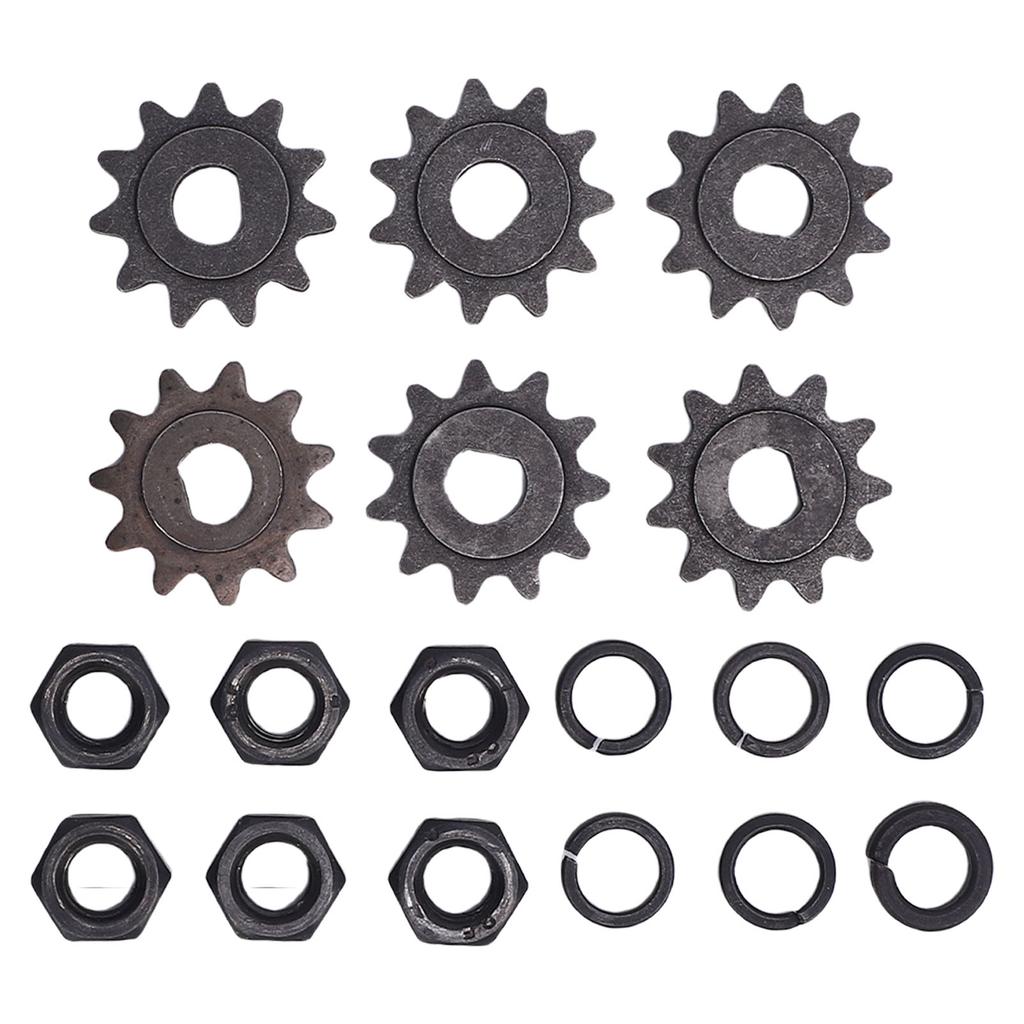 25H Chain Motor Sprocket 10mm Inner Diameter High Strength Metal Motor Sprocket with D Hole Nut and Spring