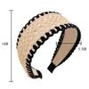 PROLY New Fashion Hairband For Women Straw Braided Patchwork Headband Cool Turban Summer For Adult Hair Accessories