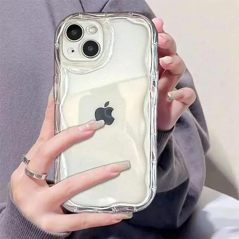 Soft Transparent Shockproof Phone Case For iPhone16 15 14 11 Pro 13 12 XS Max X XR 8 7 Plus Camera Lens Protection Rear Cov