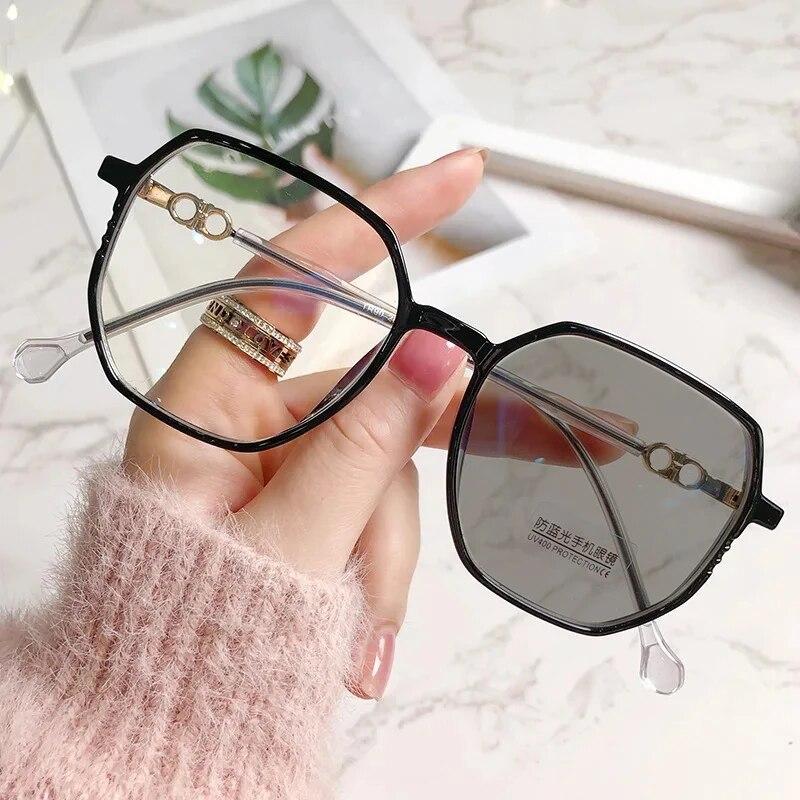 Lunettes de myopie photochromiques bloquant la lumière bleue Lunettes de soleil d'extérieur vintage pour femmes et hommes Lunettes de myopie optiques finies Dioptrie