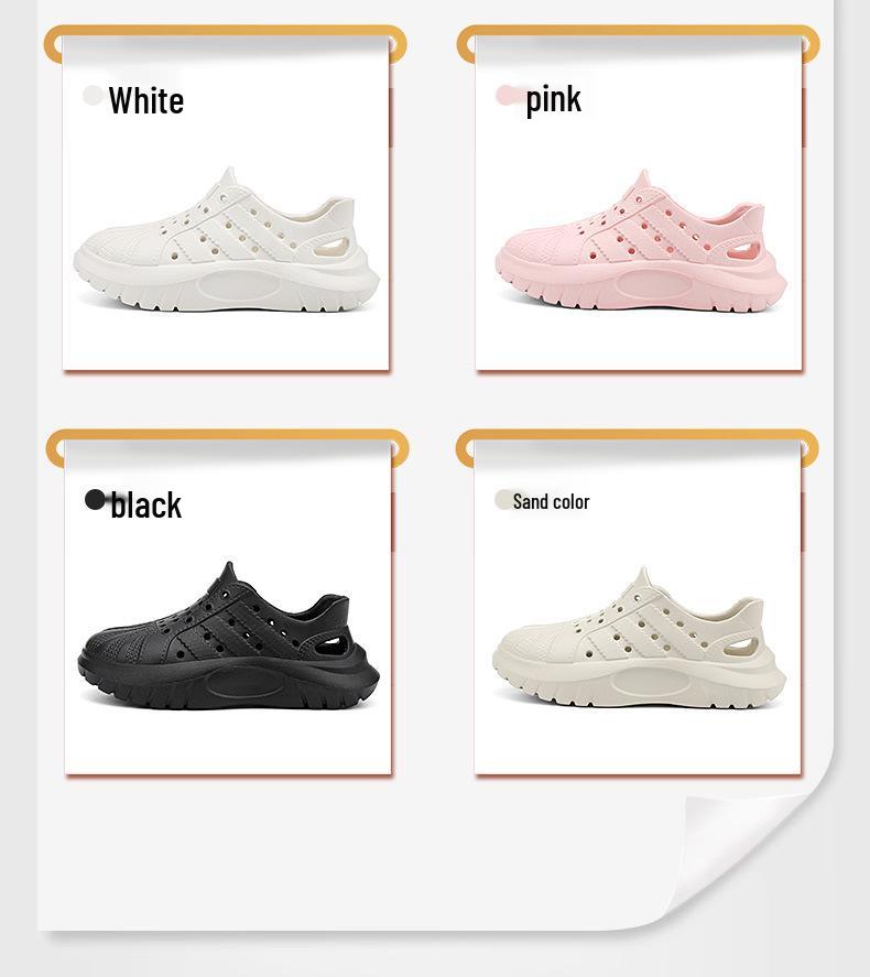 Unisex Kids' Crocs-Style Beach Sandals: Breathable, Non-Slip, Waterproof, Quick-Drying, Soft Sole, Closed-Toe, Perfect for Summer Outdoor Wear.