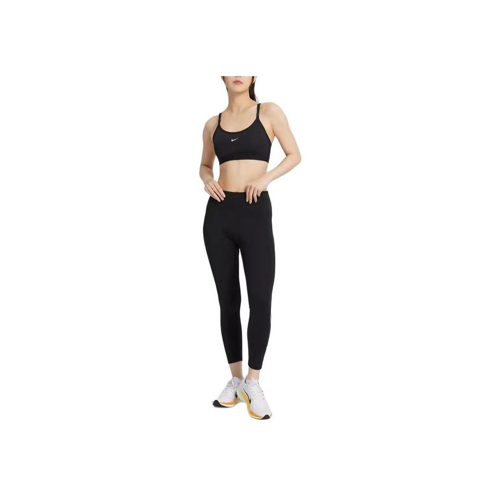 Nike Women's Dri-FIT Indy Light Support Sports Bra Black White CZ4463-010