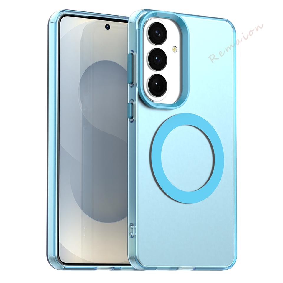 

Lovely Magnetic Clear Phone Case for Samsung Galaxy S26 S23 S24 S25 FE Ultra A56 A36 A37 A57 A16 A17 A07 Magsafe Protector Cover For Samsung S23