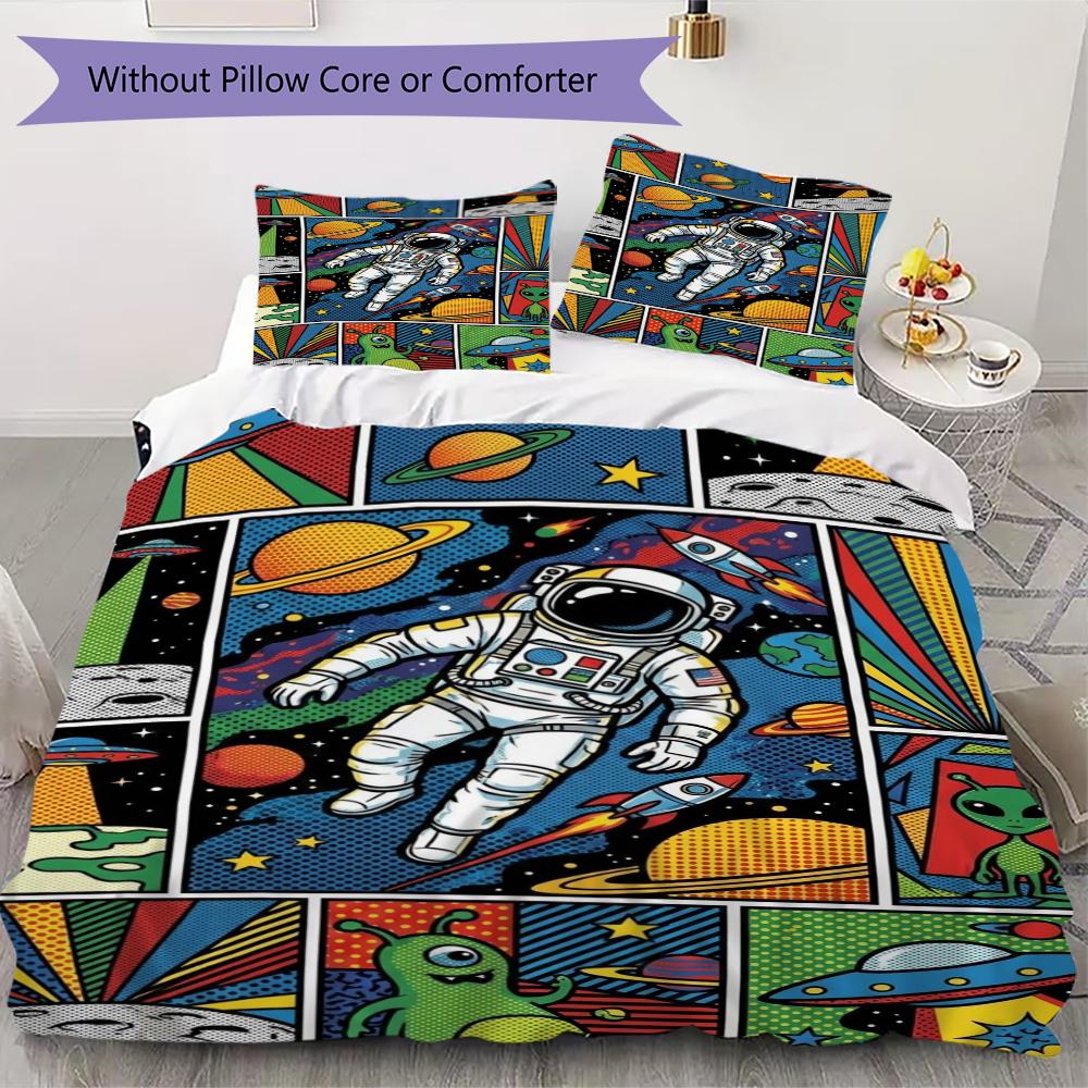 

Space Pattern Bedding uilt Set uilt Cover Pillowcase Home Decoration Birthday Gift (1 * duvet cover + 2 * pillowcase without core)157 135x200cm