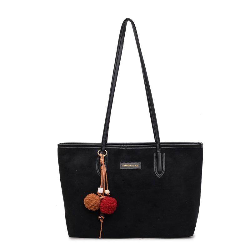 Large Capacity Suede Bag Women's Autumn and Winter 2025 New Versatile Shoulder Bag Casual Work Commuter Tote Bag