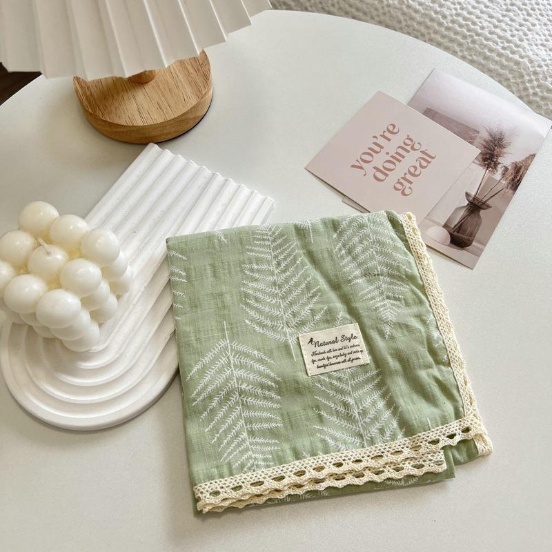 60CM Floral Small Square Scarf Women's Korean-Style Artistic Small Scarf Decorative Cotton Scarf Hair Band Square Hijab