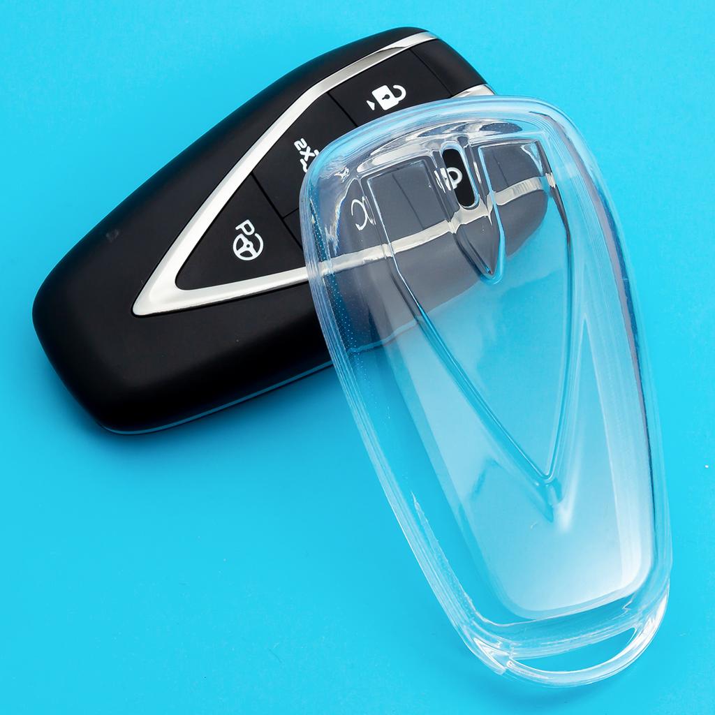 Slim Car Key Fob Case Cover Keychain For Changan UNI-T S K CS35 CS55 CS75 Plus Oshan X5 Accessories Black Transparent