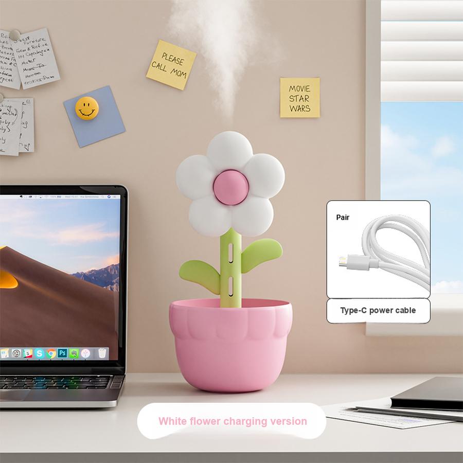 Мини USB настольный увлажнитель для дома, спальни, тихий маленький распыляющий увлажнитель для беременных, большой объем пара, увлажнитель воздуха 20*9.5*9.8cm белый