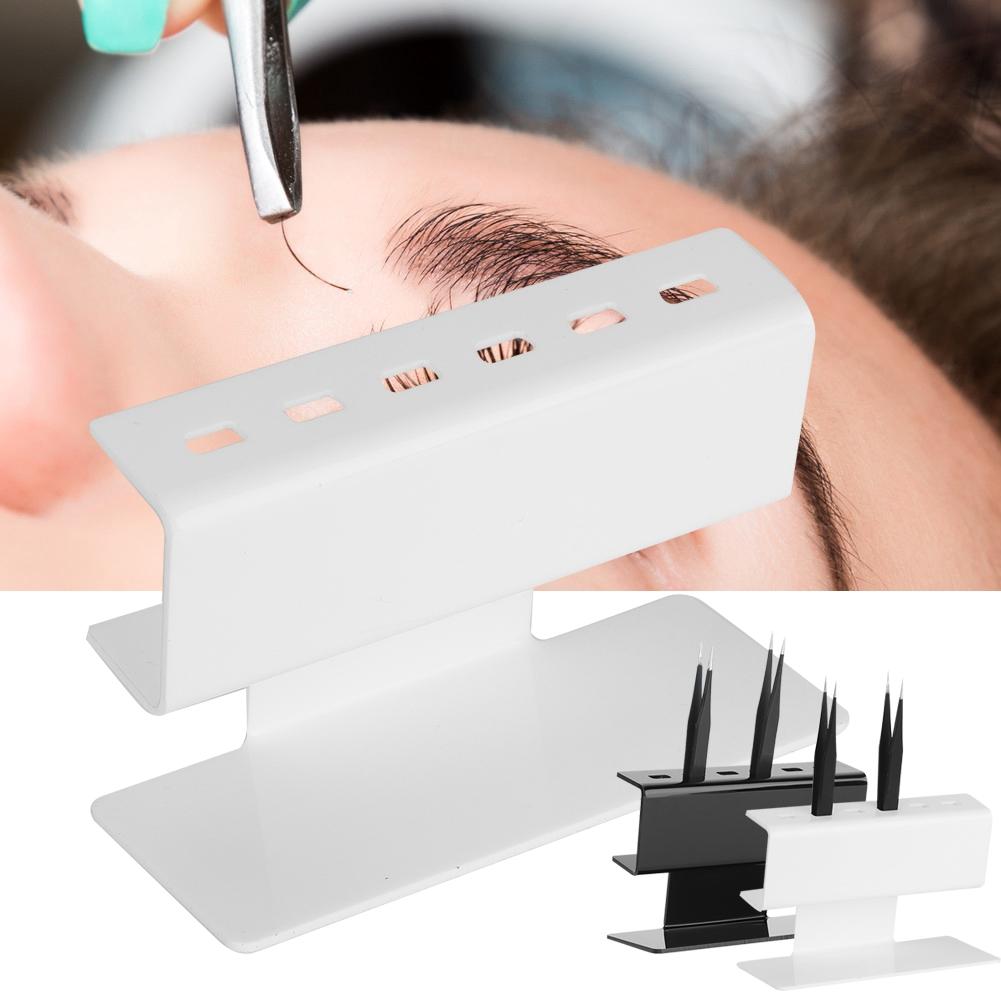 Eyelash Extension Plastic Tweezers Shelf Holder 6pcs Tweezer Stand Positions Black