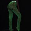 1st Lysande Glödande Nätstrumpor Glow In The Dark Nätstrumpor Leggings För Kvinnor Lysande Strumpor Strumpbyxor