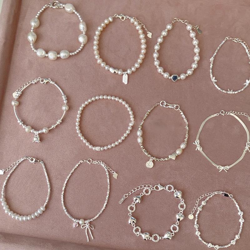 Korean Pearl & Sterling Silver Beaded Bracelet: Non-Fading, Summer Women's High-End Jewelry.