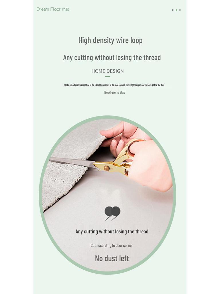 Japanese Minimalist Non-Slip Silk Doormat - Geometric Lines, Dirt & Wear Resistant, Cuttable Foot Pad