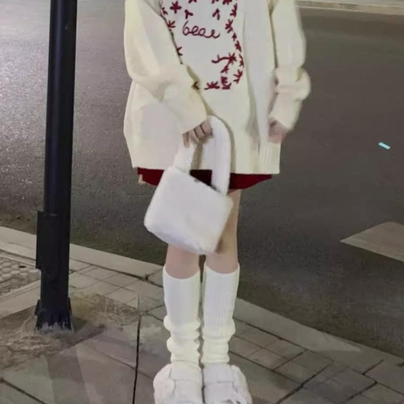 Women's Wool Knitted Foot Cover Arm Long Socks Autumn Winter Crochet Heap Sock