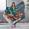 Tuniu Christmas Santa Blanket Sofa Bed Throw Warm Cozy Decorative Gift for Kids and Adults
