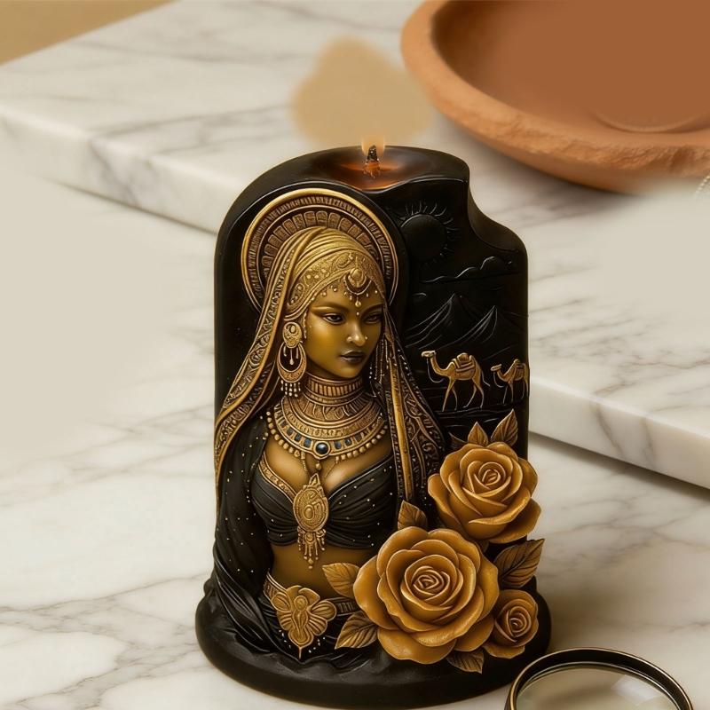 Arabian Lady Silicone Candle Molds For Handmade Candle Soap Holiday Gift Festival Decorations And Resin Casting