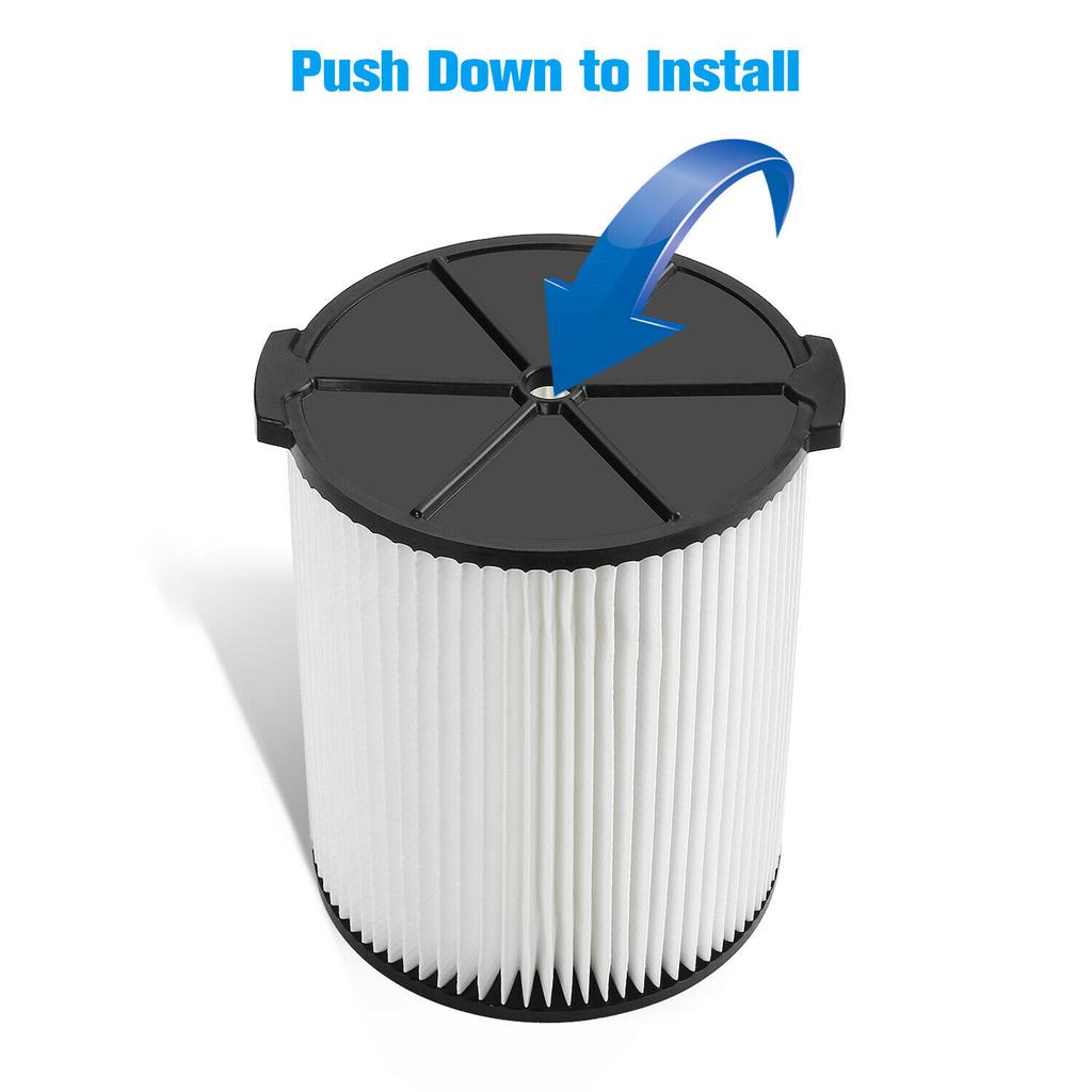 Vakumlu Garaj Atık Vakumu Pileli Filtre Yıkanabilir Yeniden Kullanılabilir Vf4000 Yedek Ridgid Islak/Kuru Yıkanabilir Filtre