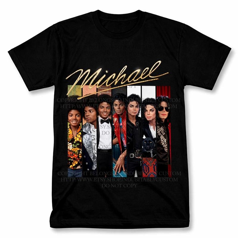 Ограниченная серия футболки с графическим принтом Michael Jackson Evolution Винтажная футболка для фанатов фильма Michael XL