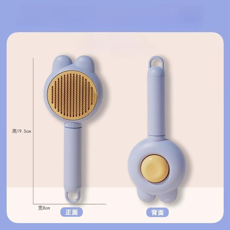 

Pet Hair Removal Comb Cat Dog Comb Cat Dog Hair Cleaner 140 ° Comb Teeth One Click Hair Removal Pet Grooming Removal Brush