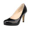 Women Pumps New 9cm Patent Leather High Heels Fashion Round Toe Office Lady Platform Heel Black Work Red Wedding Shoes