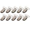 20pcs Metal Material Suspender Snap Silver Duckbill Shape Clips  Clothes Decoration