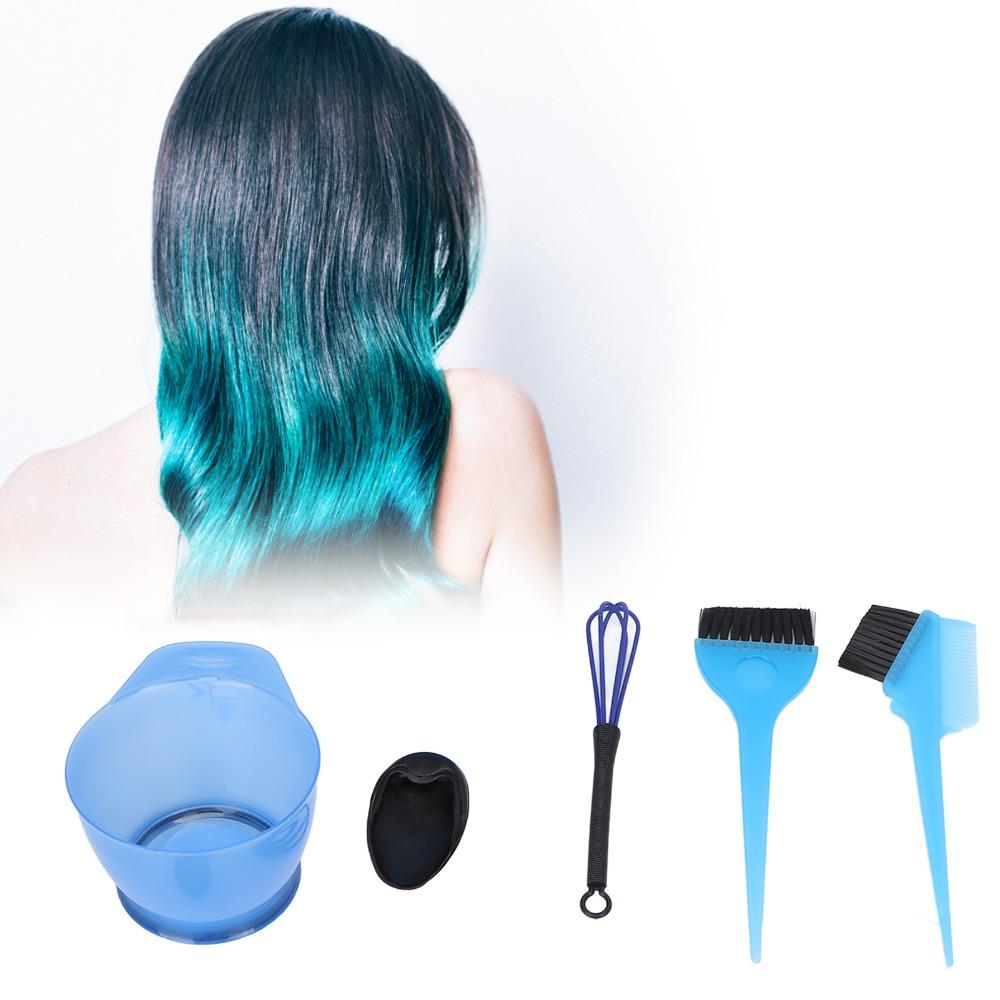 6PCS Washable Reusable Hair Tint Brush Set Portable Design Hair Coloring Set For Home Use