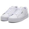 Puma Smash Platform Leather Retro Comfortable Low-Top Sneakers Women sneakers White 392253-01