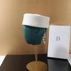Women 100%  Wool Felt Berets Vintage Hard Concave Top Fedoras Hats Wedding Fascinator Hats Cocktail Party Bridal Pillbox Cap