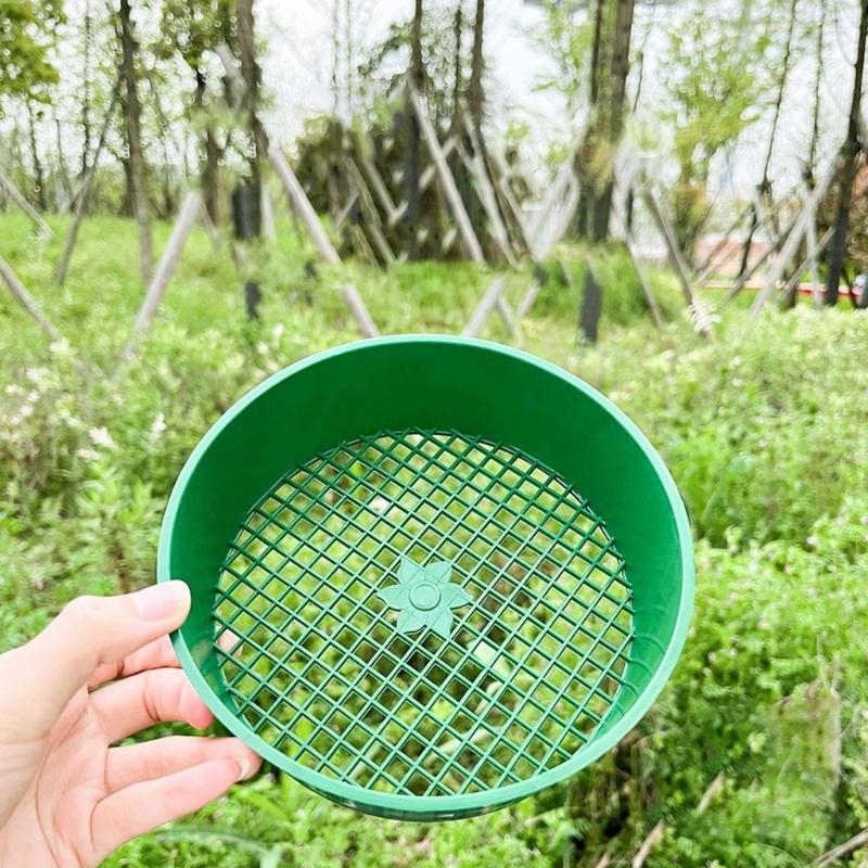 2PCS Multifuntional Soil Sifter Gardening Accessories Sand Soil Filter Gardening Sieve Plastic Gardening Sifter for Soil