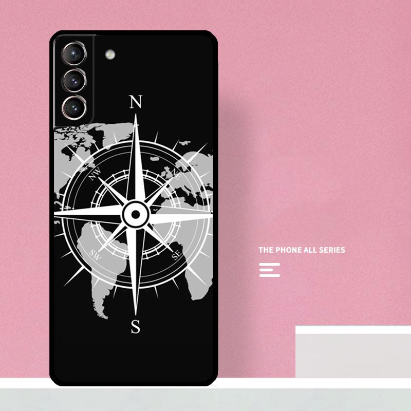 Compass Phone Case For Samsung Galaxy S25 S26 Ultra S20 S21 S22 S23 S24 Plus S10 S25 FE Cover Coque