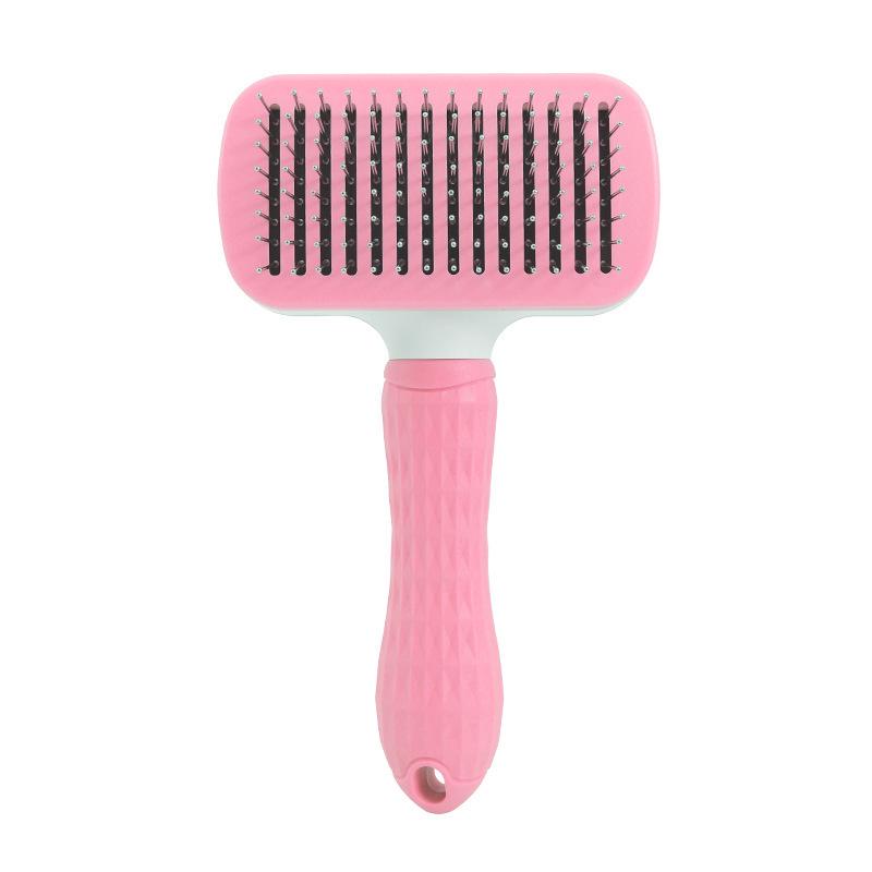 Self-Cleaning Stainless Steel Dog Hair Removal Comb Individual Packaging