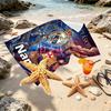 Custom Name Personalized Barcelona FC Soccer Print Beach Towel, for Trip Camping Beach Party Home Decor, Birthday Gift for Family & Friends