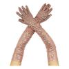 Solid Color Glittering Gloves Long Masquerades Party Mittens Fashion Sequined Gloves  Lady