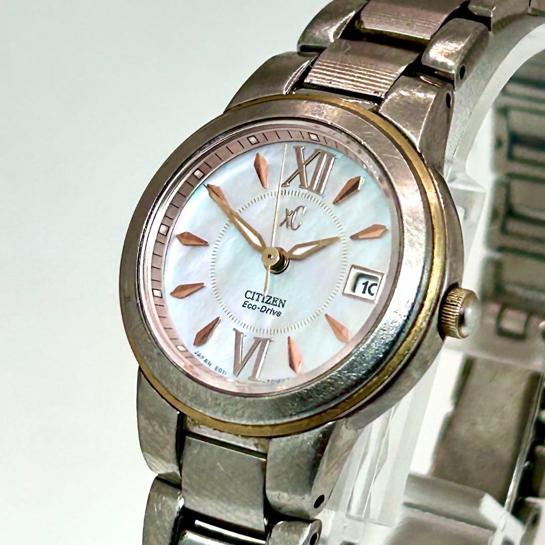 Used [In operation] Citizen xC Ladies Shell Dial Radio Solar Combi Date
